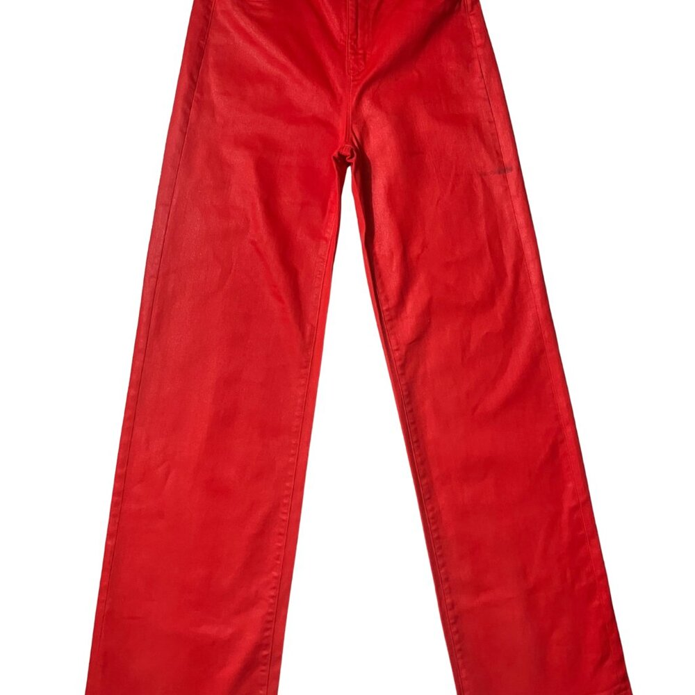 L'AGENCE Red High-Rise Straight Leg Jeans – Size 27 - Picture 2 of 10
